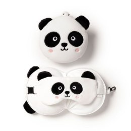 Pluszowa poduszka podróżna z opaską na oczy Relaxeazzz - Panda