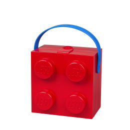 Lunchbox klocek LEGO® z rączką (Czerwony)
