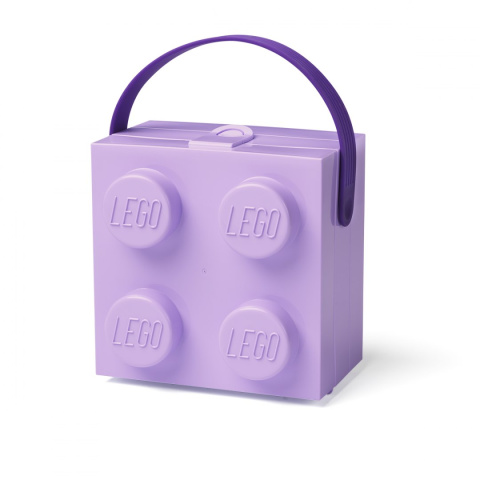 Lunchbox klocek LEGO® z rączką (Fioletowy)