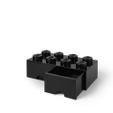 Szuflada klocek LEGO® Brick 8 (Czarny)
