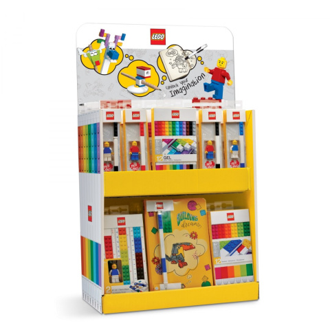 Display na ladę z przyborami szkolnymi LEGO® (Miks przyborów i notatników)