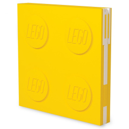 Kwadratowy notatnik LEGO® z długopisem (Żółty)