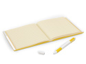 Kwadratowy notatnik LEGO® z długopisem (Żółty)