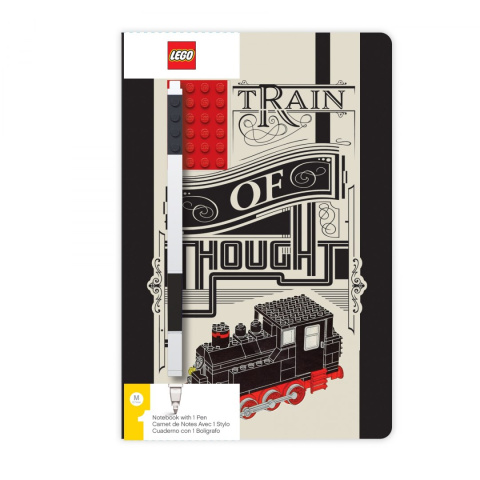 Notatnik LEGO® Train of Thought z płytką i długopisem