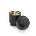 Okrągły pojemnik klocek LEGO® Brick 1 (Czarny)
