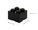 Pojemnik klocek LEGO® Brick 4 (Czarny)