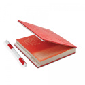 Kwadratowy notatnik LEGO® z długopisem (Czerwony)
