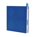 Kwadratowy notatnik LEGO® z długopisem (Niebieski)