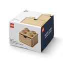 Drewniana szufladka na biurko klocek LEGO® Brick 4 (Jasna)