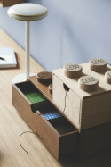 Drewniana szufladka na biurko klocek LEGO® Brick 4 (Jasna)