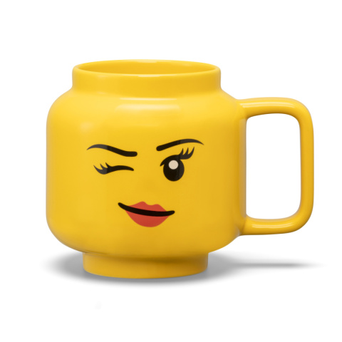 Kubek ceramiczny duża głowa LEGO® - Dziewczynka (Oczko)
