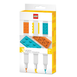 Zakreślacze LEGO® (Pomarańczowy, żółty, niebieski) (3 szt.)