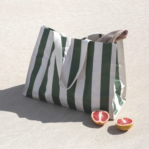 Torba plażowa - oliwkowe pasy