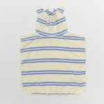 Dziecięcy ręcznik z kapturem Sid the Seagull Blue Stripe
