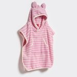 Dziecięcy ręcznik z kapturem Cotton Candy Pink Stripe
